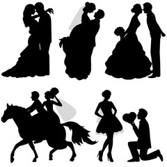 The bride and groom. Set.