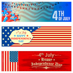 Fourth of July background for Happy Independence Day of America