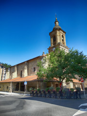 Aretxabaleta's Tower village beside Urkulu reservoir in Basque Country 
