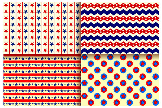 Seamless Pattern for Fourth of July background for Happy Independence Day of America