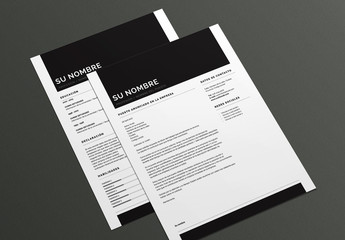 Diseño atrevido de currículum y carta de presentación