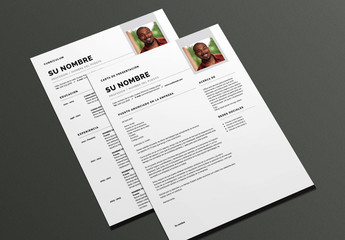 Diseño moderno de currículum y carta de presentación
