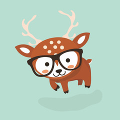 Cute deer cartoon.