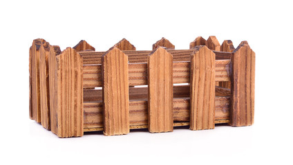 empty wooden crate  isolated on white