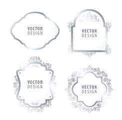 High Quality Luxury Frame on White Background . Vector Isolated Illustration