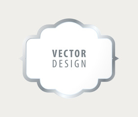 High Quality Luxury Frame on Grey Background . Vector Isolated Illustration