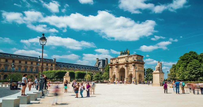 Timelapse 4K Paris - Arc de Triopmhe du Carousel