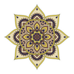 Flower Mandalas. Vintage decorative elements. Oriental pattern, vector illustration. Islam, Arabic, Indian, turkish, pakistan, chinese, ottoman motifs