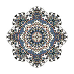 Flower Mandalas. Vintage decorative elements. Oriental pattern, vector illustration. Islam, Arabic, Indian, turkish, pakistan, chinese, ottoman motifs