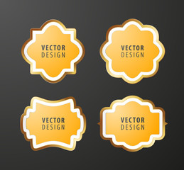 Set of High Quality Luxury Frames on Black Background . Vector Isolated Illustration