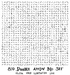 Vector hand drawn arrows set eps10