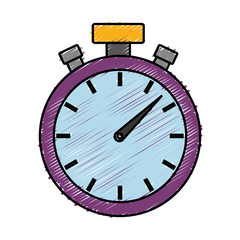 chronometer icon over white background colorful design  vector illustration