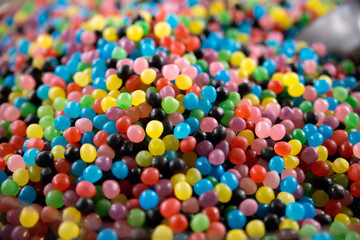 Capacities with sweets, candy, licorice,