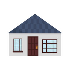 house icon over white background colorful design vector illustration