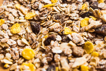 muesli close up full frame