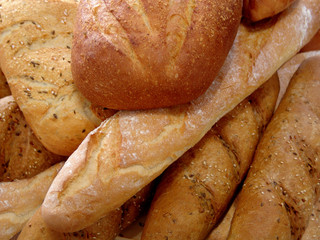 bread, food, bakery, wheat, loaf, background, brown, whole, healthy, fresh, bun, meal, flour, grain, rye, breakfast, closeup, crust, baguette, french, natural, dough, nutrition, bake, product, oat, or
