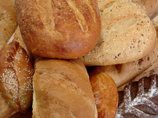bread, food, bakery, wheat, loaf, background, brown, whole, healthy, fresh, bun, meal, flour, grain, rye, breakfast, closeup, crust, baguette, french, natural, dough, nutrition, bake, product, oat, or
