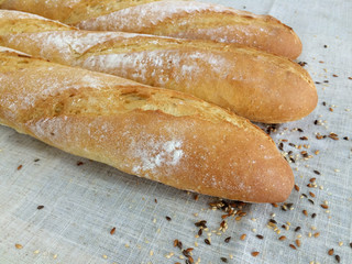 bread, food, bakery, wheat, loaf, background, brown, whole, healthy, fresh, bun, meal, flour, grain, rye, breakfast, closeup, crust, baguette, french, natural, dough, nutrition, bake, product, oat, or