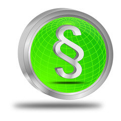 Law paragraph button - 3D illustration