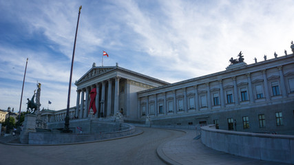 Fototapeta premium Vienna Parliament during Lifeball