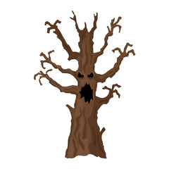 Halloween tree. Halloween icon isolated on white background