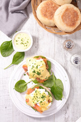 toast with salmon and poached egg