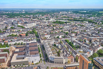 Downtown of Duesseldorf in Germany / Media Harbor at rhine with famous architecture from Frank Gehry