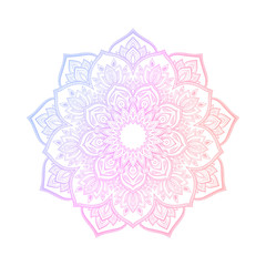 Hand drawn abstract mandala design. Vector oriental round pattern. Coloring book element.