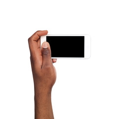 Man taking picture using smart phone