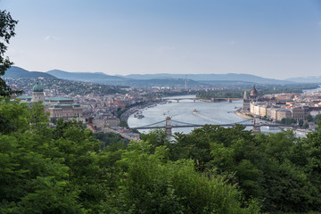 Fototapeta premium Budapest panorama as seen from the citadel.