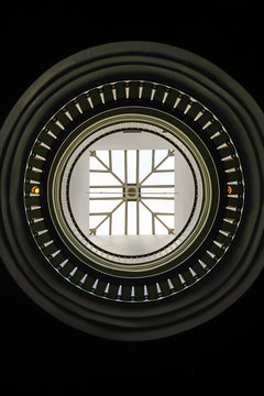 View of the skylight inside the Old State House in Little Rock, Arkansas, USA