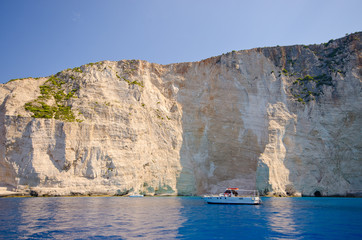 Fototapeta na wymiar Cliffs of Zakynthos island, Greece