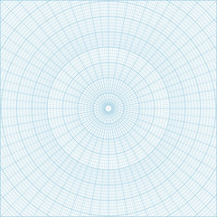 Blue polar coordinate circular grid graph paper, graduated every 1 degree. Can be used for creating geometric patterns, drawing mandalas or sketching circular logos - 160917110