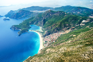 Obraz premium Oludeniz. View from paraglider.