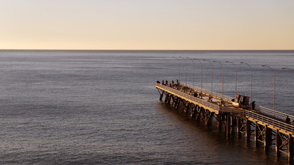 Pier at sunset in Viña del mar Valparaiso Chile