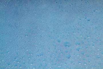 Blue water drops background