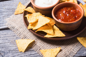 Snack for party chips nachos