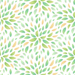 Fototapeta na wymiar Ditsy floral print with foliage. Vector abstract leaf seamless pattern