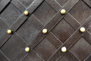 Vintage metallic pattern. Decorative checkered elements