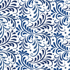 Vector ornament seamless pattern. Floral ornate background - 160921930
