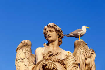 Rome. Statue on the bridge of the holy angel.
