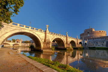 Fototapeta na wymiar Rome. Bridge of the Holy Angel.