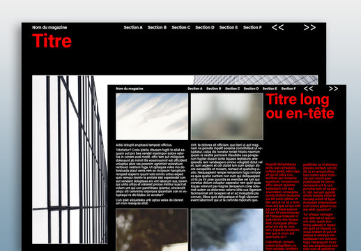 Mod&egrave;le de magazine num&eacute;rique&nbsp;- Tons sombres