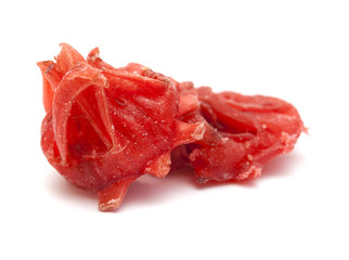 Candied fruit on white