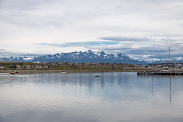 Ushuaia Coast and mountains in Patagonia - Ushuaia, Tierra del Fuego, Argentina