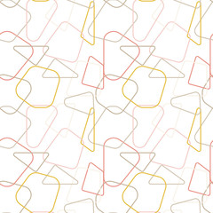 Modern vector seamless pattern with  abstract geometric shapes.