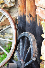 ancient wheel close up