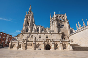Fototapeta na wymiar Famous landmark gothic Burgos cathedral, Castilla y Leon, Spain.