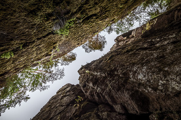 Cleft at the Hlvetinjärvi National park in Finland