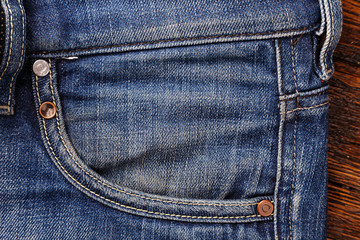 Jeans pockets. аbstract background of shabby and worn jeans